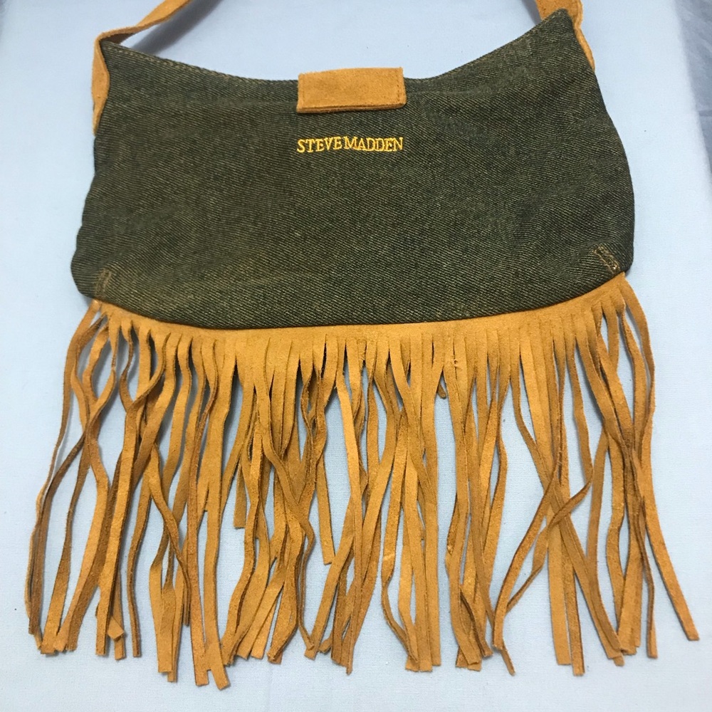 Steve Madden Denim & Leather Purse - Picture 3 of 11